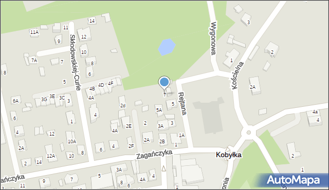 Kobyłka, Rejtana Tadeusza, 7, mapa Kobyłka
