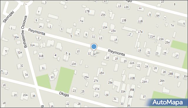 Kobyłka, Reymonta Władysława, 14, mapa Kobyłka