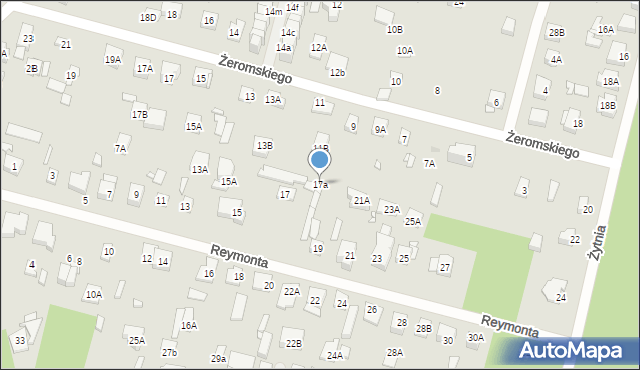 Kobyłka, Reymonta Władysława, 17a, mapa Kobyłka