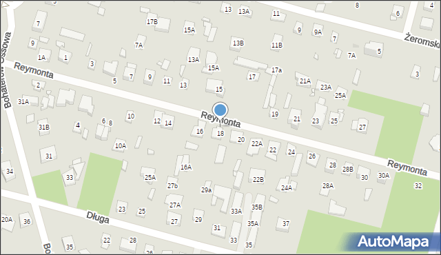Kobyłka, Reymonta Władysława, 18A, mapa Kobyłka