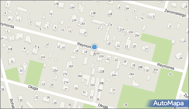 Kobyłka, Reymonta Władysława, 20, mapa Kobyłka