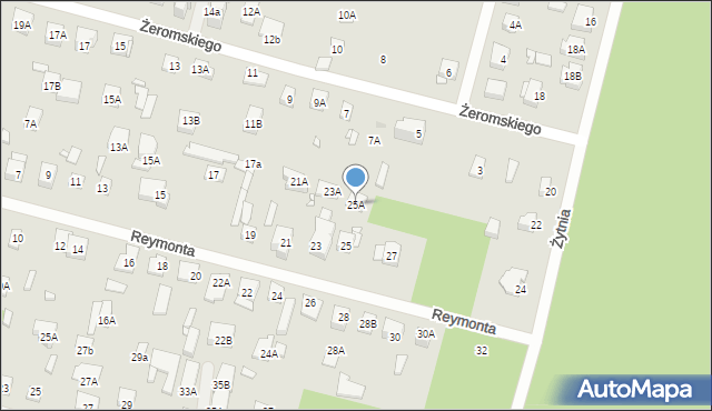 Kobyłka, Reymonta Władysława, 25A, mapa Kobyłka