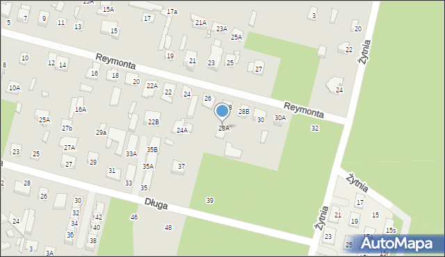 Kobyłka, Reymonta Władysława, 28A, mapa Kobyłka