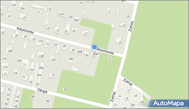 Kobyłka, Reymonta Władysława, 30A, mapa Kobyłka