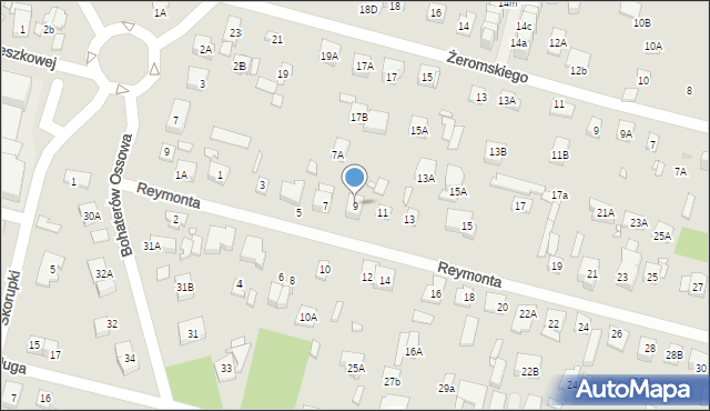 Kobyłka, Reymonta Władysława, 9, mapa Kobyłka