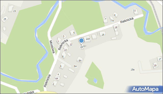 Kolbudy, Reknicka, 14, mapa Kolbudy