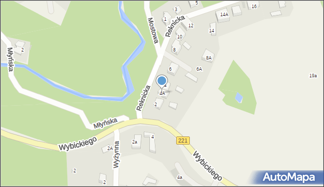 Kolbudy, Reknicka, 4A, mapa Kolbudy