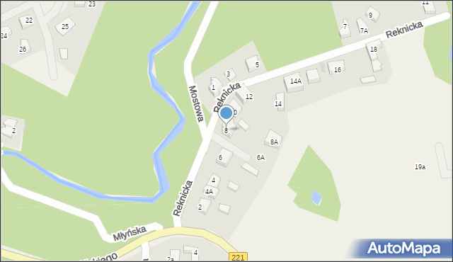 Kolbudy, Reknicka, 8, mapa Kolbudy