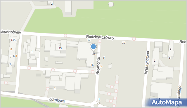 Kołobrzeg, Reymonta Władysława, 3a, mapa Kołobrzegu