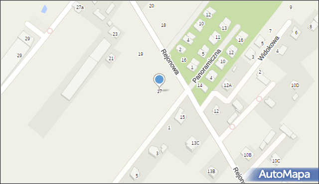 Kolonia Mrokowska, Rejonowa, 17, mapa Kolonia Mrokowska