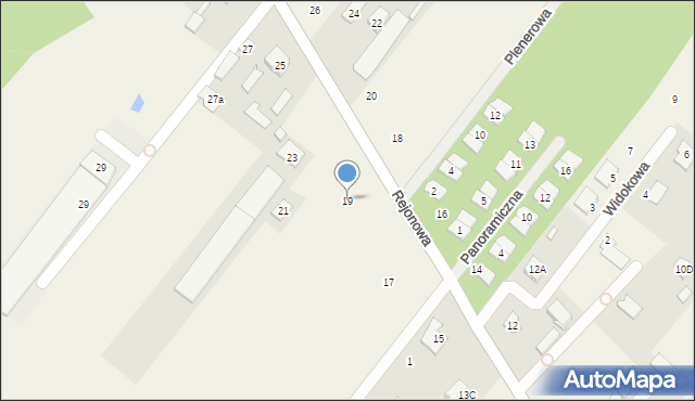 Kolonia Mrokowska, Rejonowa, 19, mapa Kolonia Mrokowska