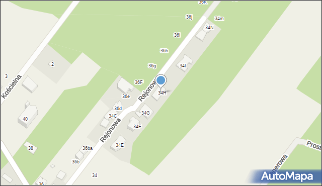 Kolonia Mrokowska, Rejonowa, 34H, mapa Kolonia Mrokowska