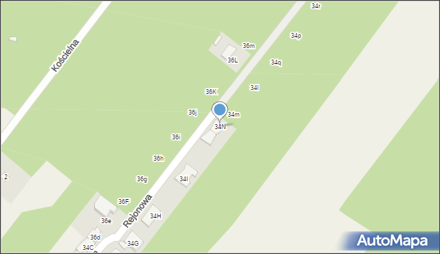 Kolonia Mrokowska, Rejonowa, 34N, mapa Kolonia Mrokowska