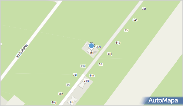 Kolonia Mrokowska, Rejonowa, 36L, mapa Kolonia Mrokowska