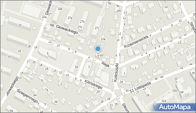 Koluszki, Reja Mikołaja, 2, mapa Koluszki