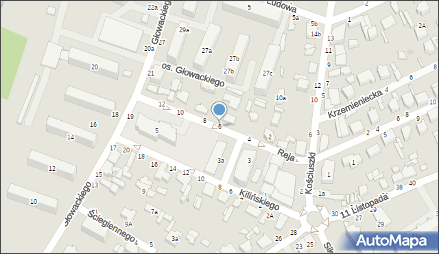 Koluszki, Reja Mikołaja, 6, mapa Koluszki