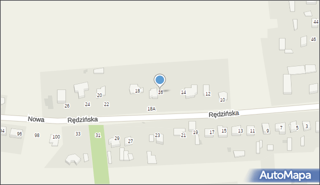 Konin, Rędzińska, 16, mapa Konina