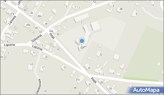Kostrzyn nad Odrą, Reja Mikołaja, 32A, mapa Kostrzyn nad Odrą