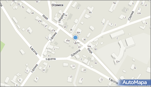 Kostrzyn nad Odrą, Reja Mikołaja, 45, mapa Kostrzyn nad Odrą