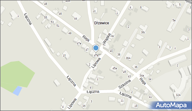 Kostrzyn nad Odrą, Reja Mikołaja, 47a, mapa Kostrzyn nad Odrą
