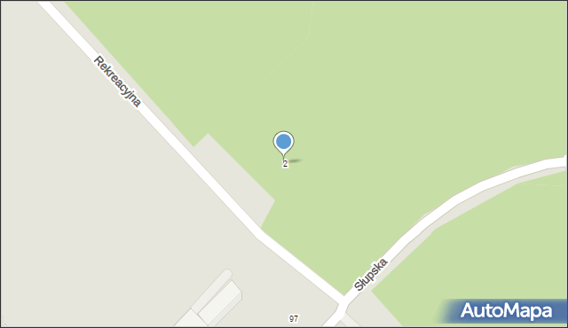 Koszalin, Rekreacyjna, 2, mapa Koszalina