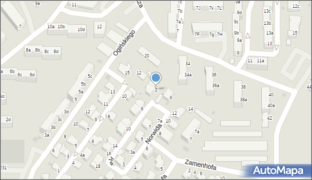 Koszalin, Reja Mikołaja, 2, mapa Koszalina