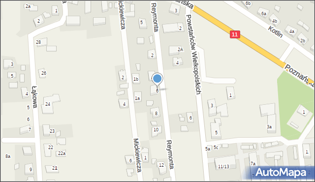 Kotlin, Reymonta Władysława, 6, mapa Kotlin