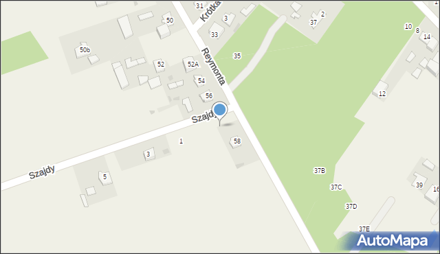 Kotuń, Reymonta Władysława, 58a, mapa Kotuń