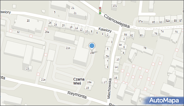 Kraków, Reymonta Władysława, 19d, mapa Krakowa