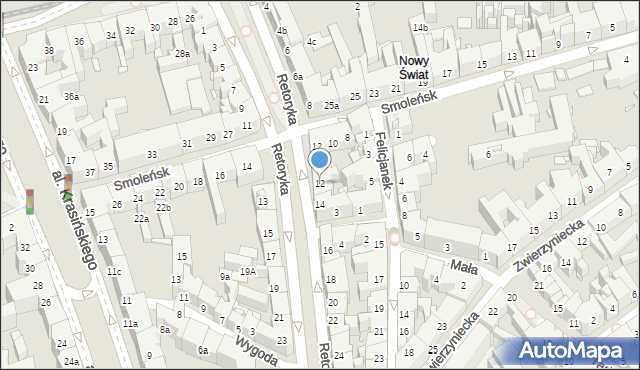 Kraków, Retoryka, 12, mapa Krakowa