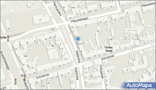 Kraków, Retoryka, 6, mapa Krakowa