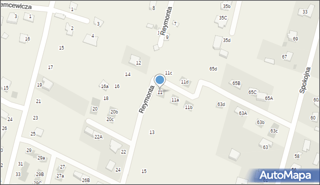 Krępiec, Reymonta Władysława, 11, mapa Krępiec