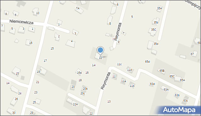 Krępiec, Reymonta Władysława, 12, mapa Krępiec