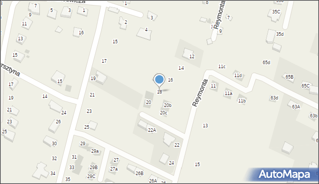 Krępiec, Reymonta Władysława, 18, mapa Krępiec