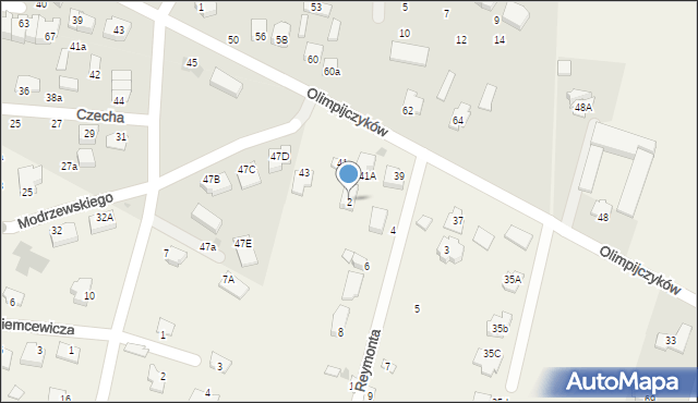 Krępiec, Reymonta Władysława, 2, mapa Krępiec