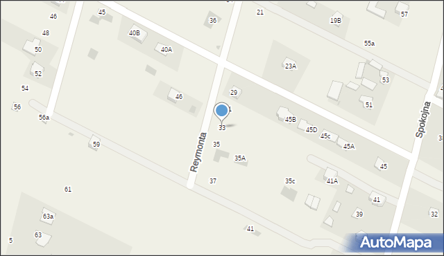 Krępiec, Reymonta Władysława, 33, mapa Krępiec