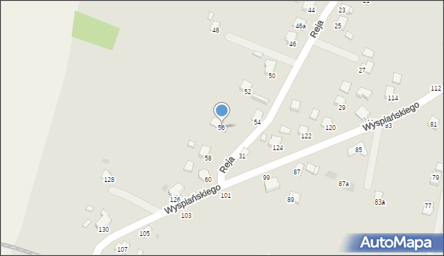 Krosno, Reja Mikołaja, 56, mapa Krosna