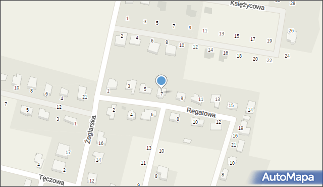 Kunice, Regatowa, 7, mapa Kunice
