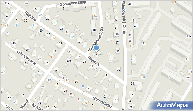 Kutno, Rejtana Tadeusza, 6, mapa Kutno