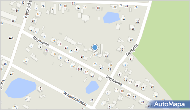 Kutno, Reymonta Władysława, 23, mapa Kutno