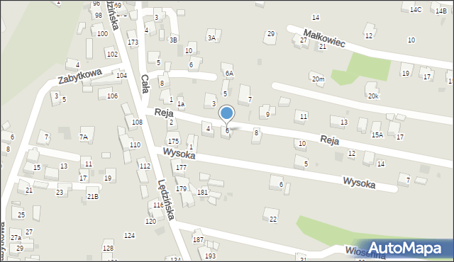 Lędziny, Reja Mikołaja, 6, mapa Lędziny