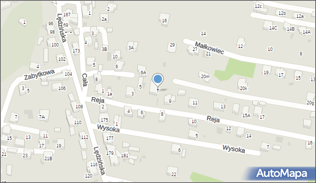 Lędziny, Reja Mikołaja, 7, mapa Lędziny