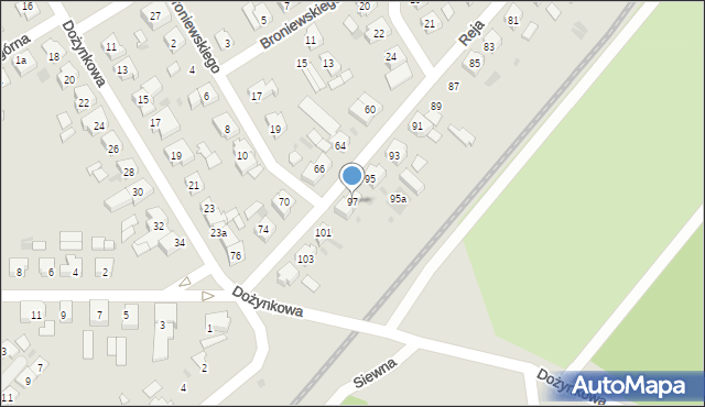 Leszno, Reja Mikołaja, 97, mapa Leszno