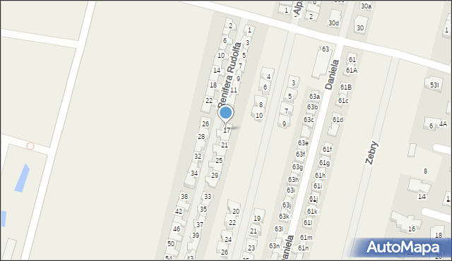 Lesznowola, Renifera Rudolfa, 17, mapa Lesznowola