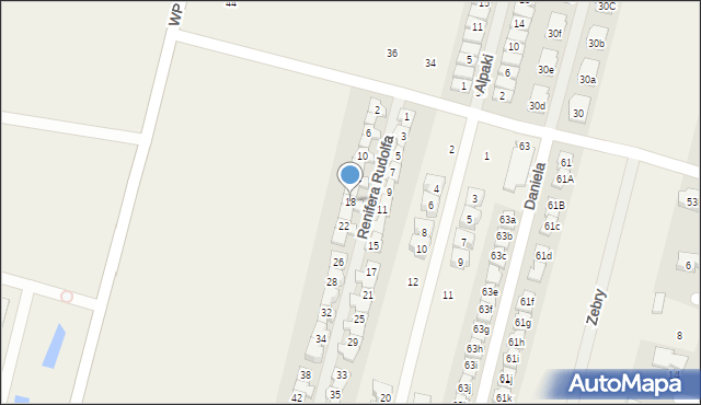 Lesznowola, Renifera Rudolfa, 18, mapa Lesznowola