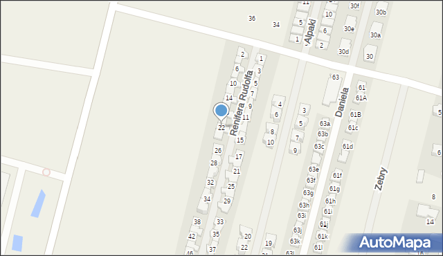 Lesznowola, Renifera Rudolfa, 22, mapa Lesznowola