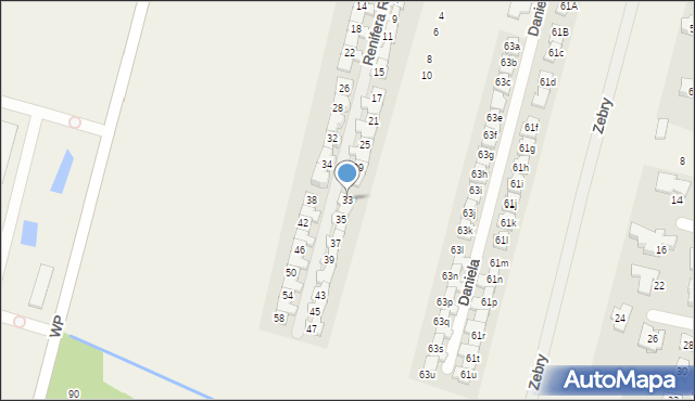 Lesznowola, Renifera Rudolfa, 33, mapa Lesznowola