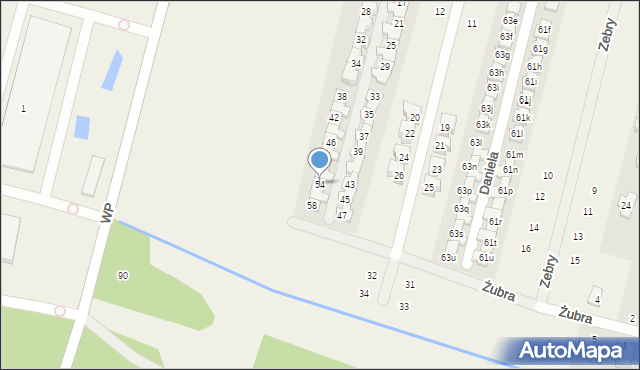 Lesznowola, Renifera Rudolfa, 54, mapa Lesznowola