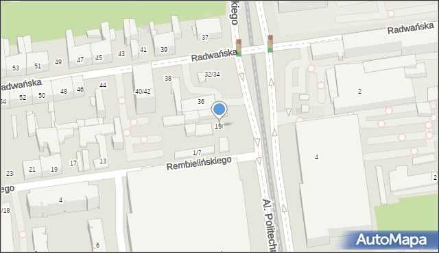 Łódź, Rembielińskiego Rajmunda, 19i, mapa Łodzi