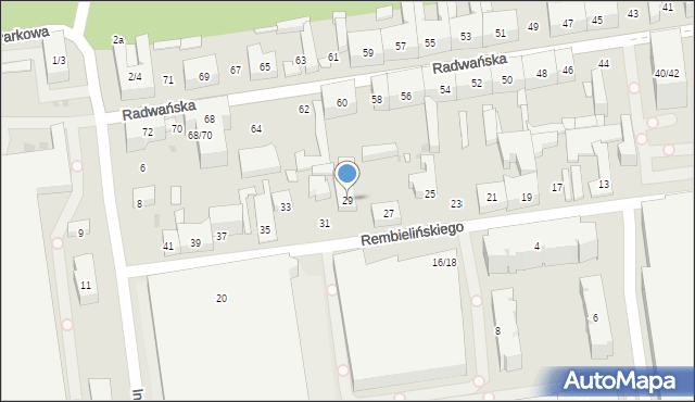 Łódź, Rembielińskiego Rajmunda, 29, mapa Łodzi